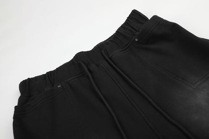 Washed Wide Leg Half Sweatpants WN26127