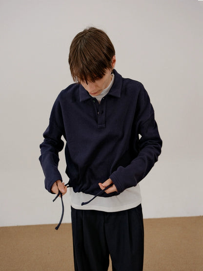 Drawstring Polo Sweatshirt WN21674