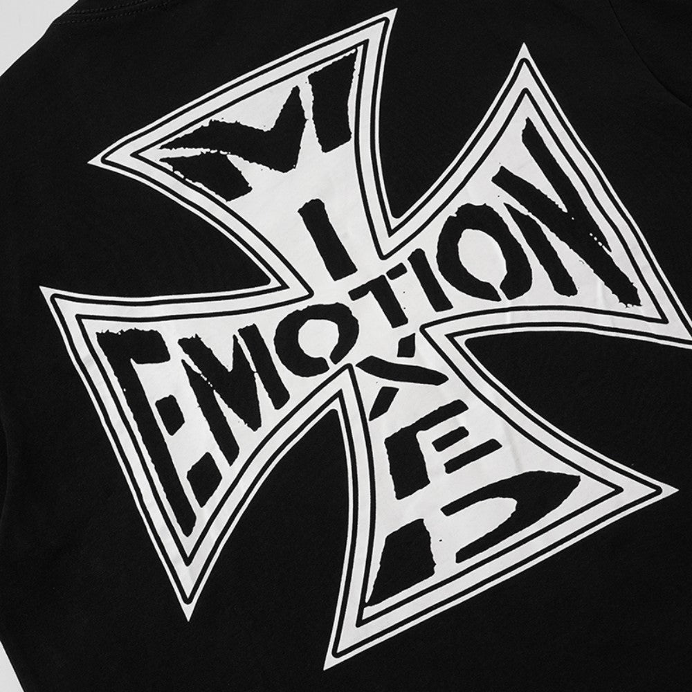 Damage Cross Graphic Short Sleeve T-Shirt WN28008