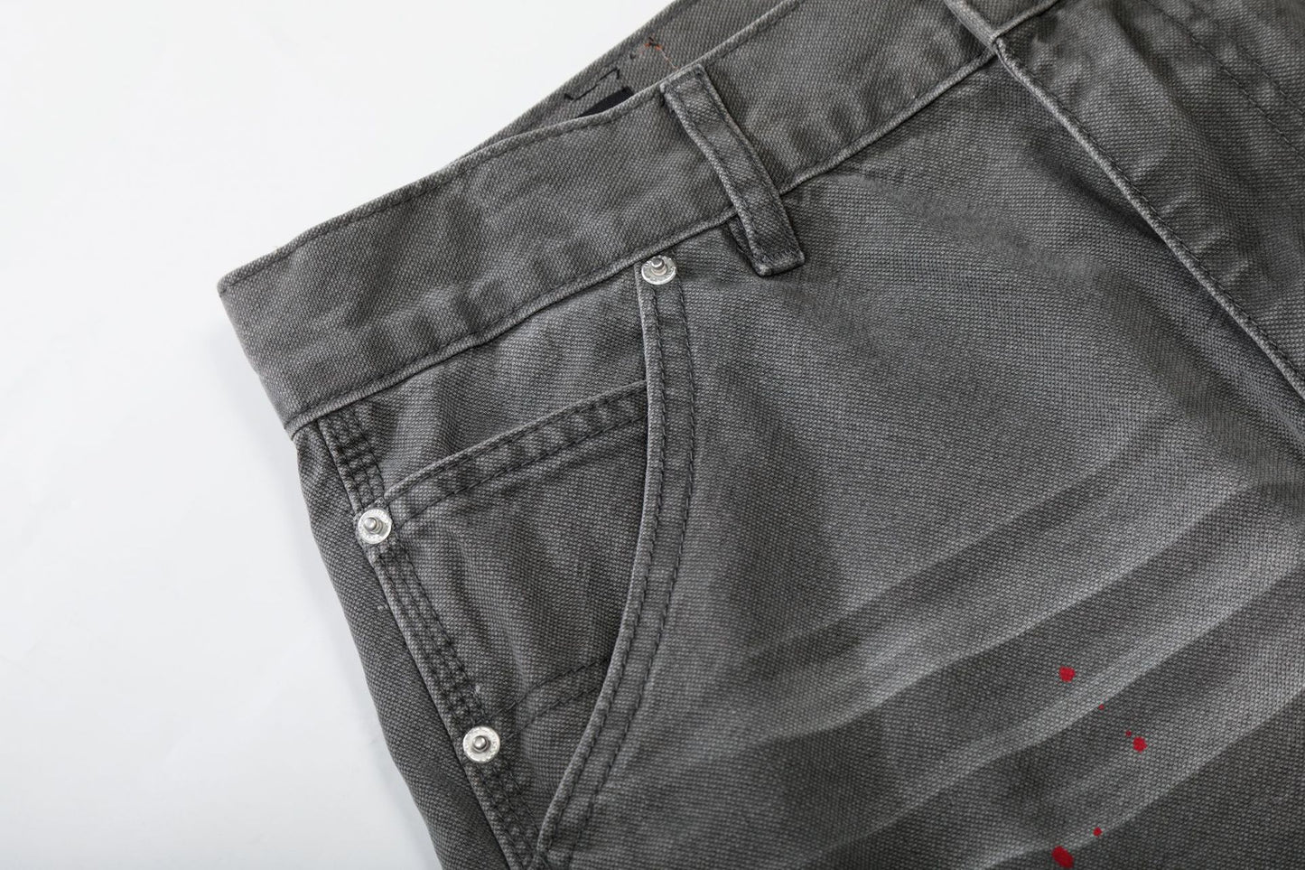 Whisker Ink Splash Curved Wide Leg Denim Jeans WN26157