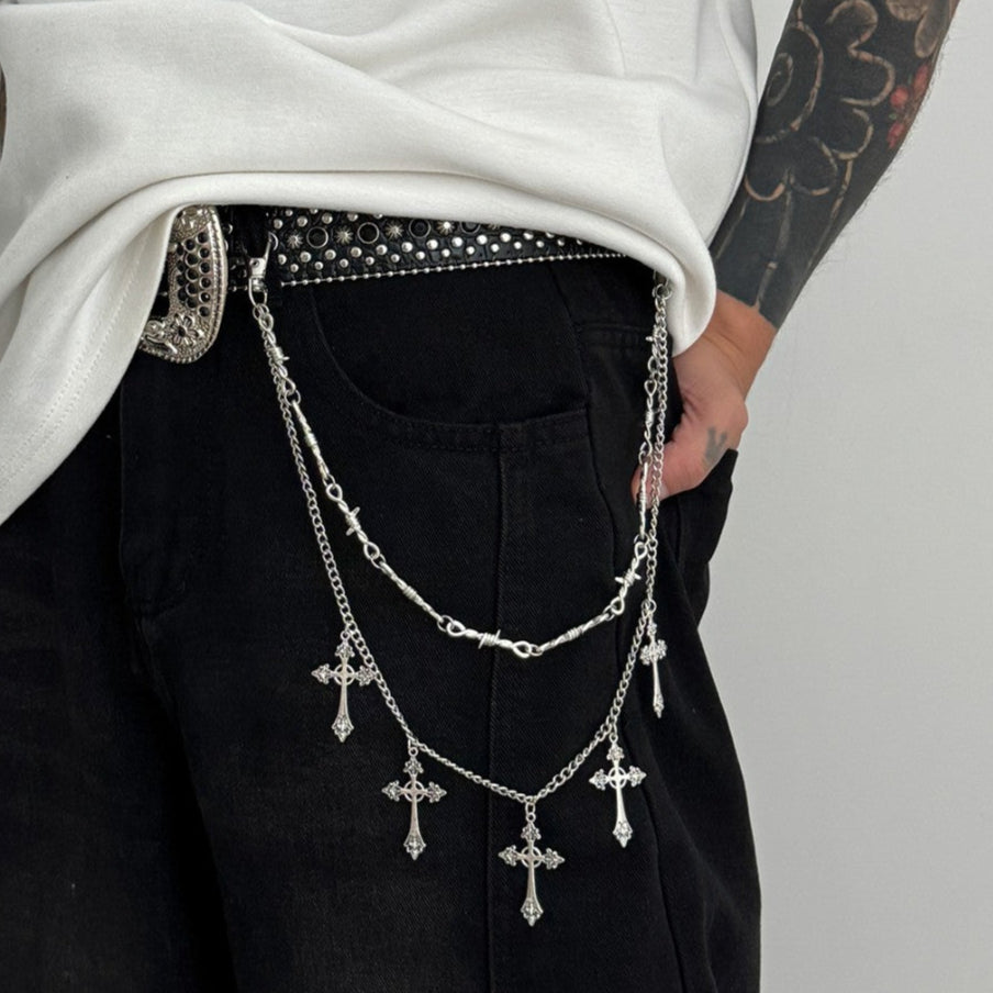 Cross Decor Pants Chain WN21079