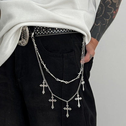 Cross Decor Pants Chain WN21079