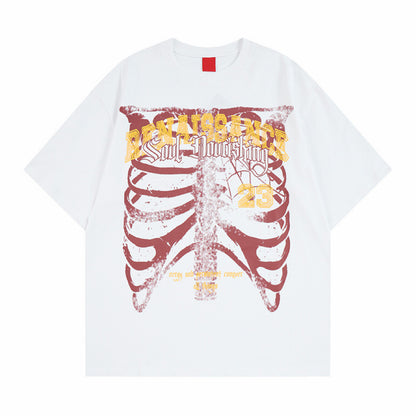 Washed Graphic Print Oversize Short Sleeve T-Shirt WN24439