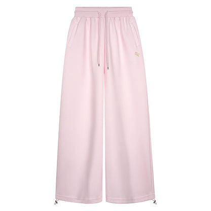 Drawstring Wide Leg Sporty Sweatpants WN23574