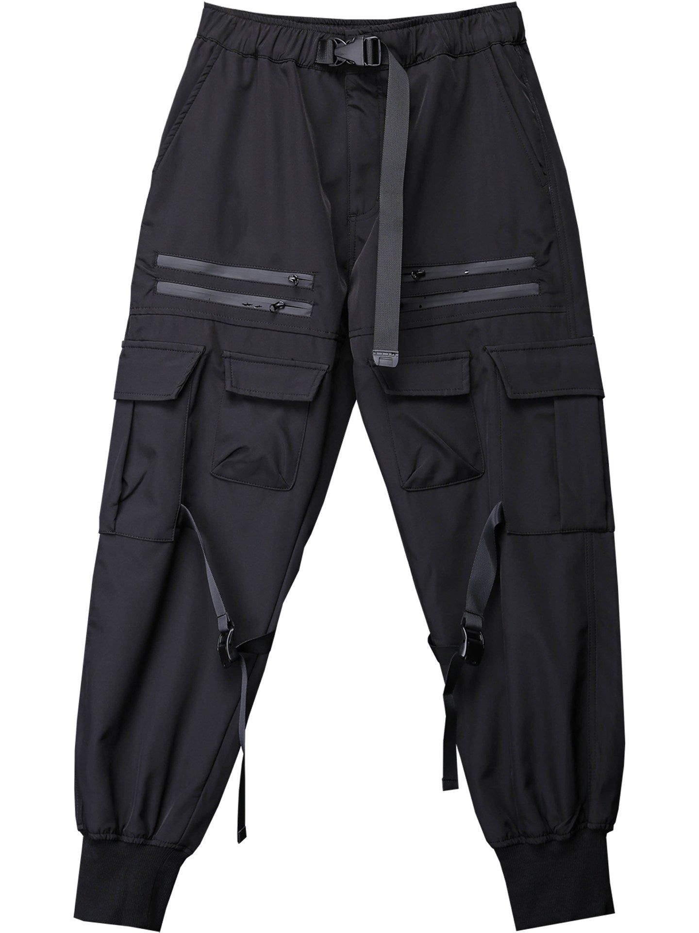 Tactical Ribbon Strap Cuffed Cargo Pants WN22568