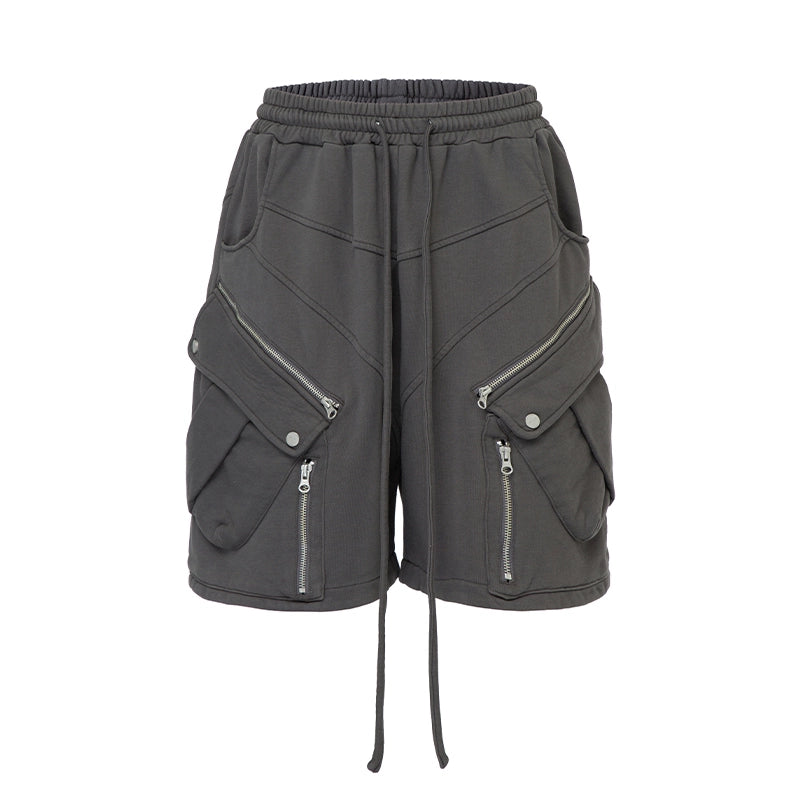 Heavyweight Terry Multi-Pocket Tactical Cargo Short Pants  WN12192