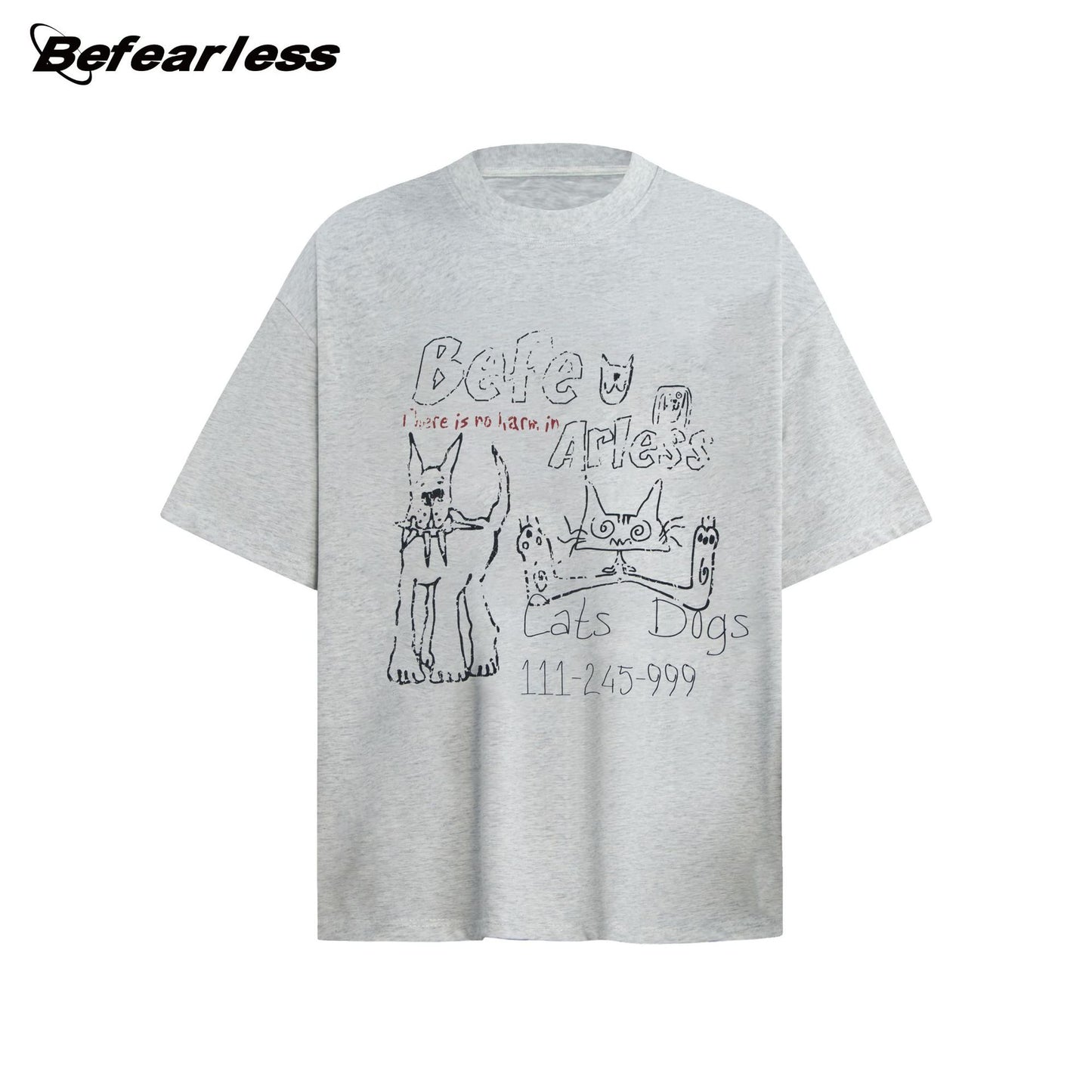 Washed Graffiti Print Short Sleeve T-Shirt WN26216