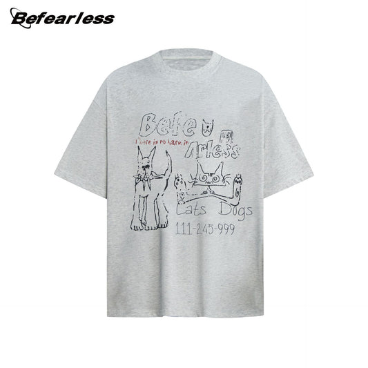 Washed Graffiti Print Short Sleeve T-Shirt WN26216