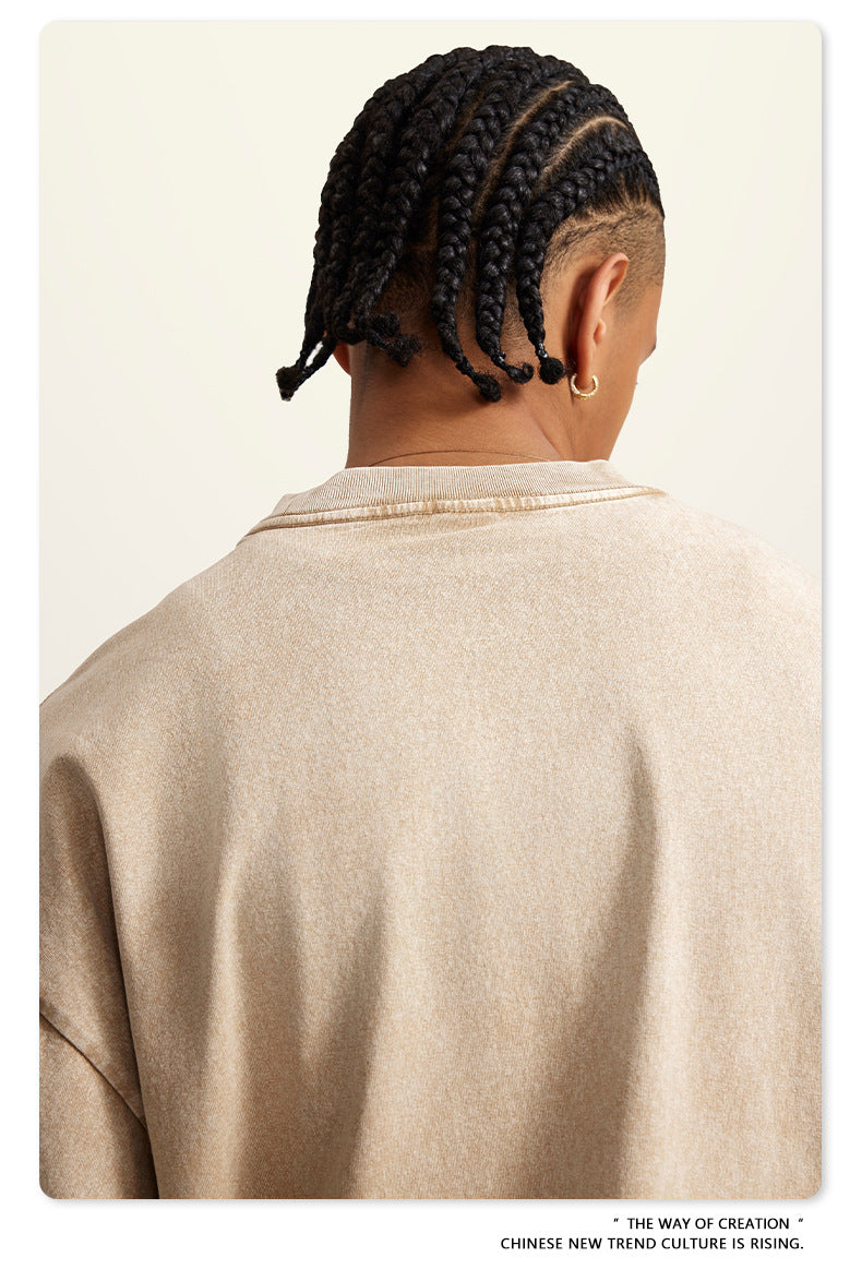 Oversize Washed Long-sleeve t-shirt WN6053