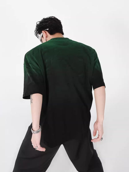 Gradient Pure Cotton Oversize Short Sleeve T-shirt WN6983