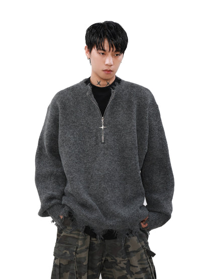 Oversize Damage Knit Sweater WN8309