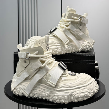 Strap Buckle Platform Chunky Sole Sneakers WN24644