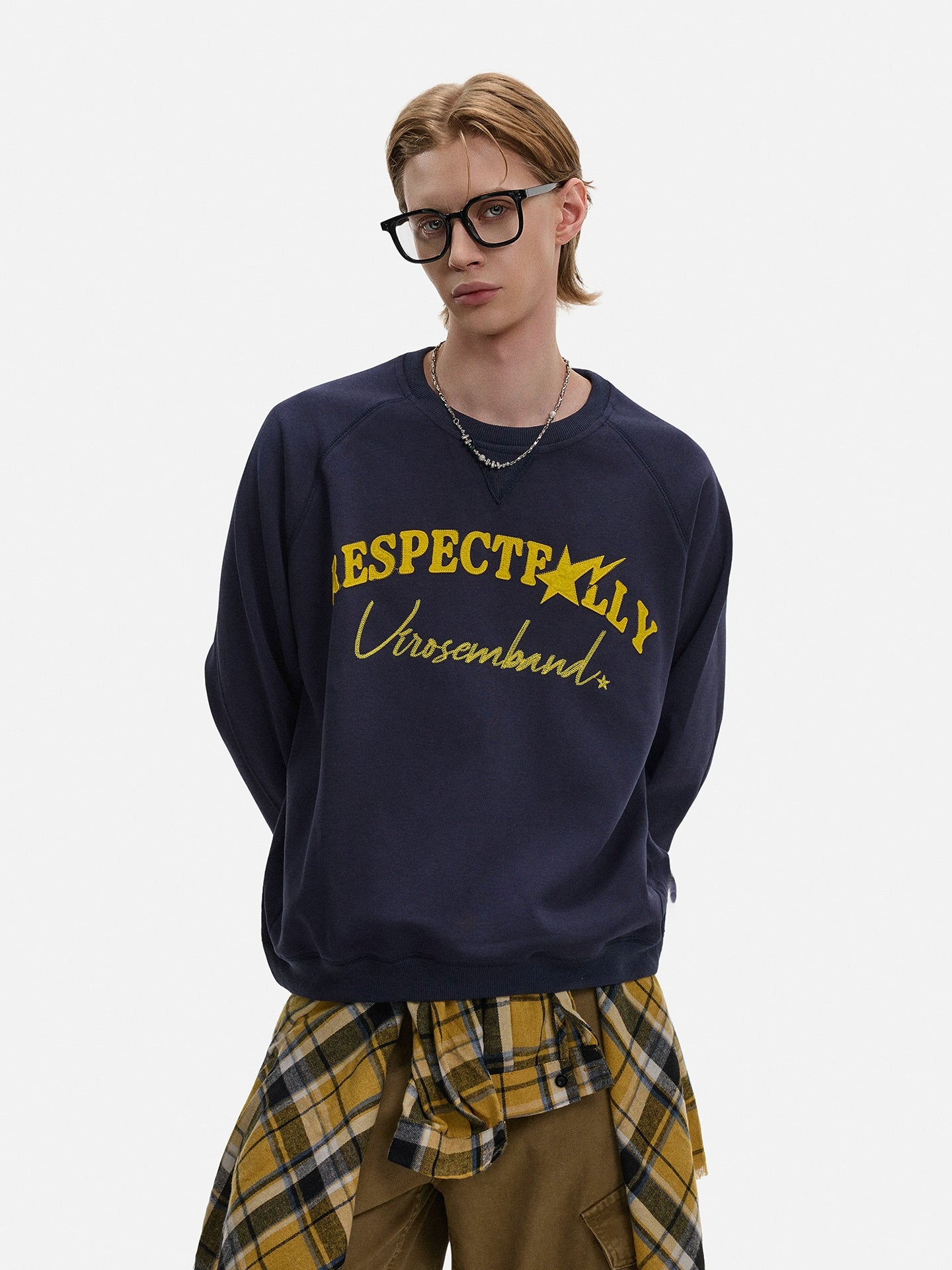 Embroidery Short Oversize Sweatshirt WN21432