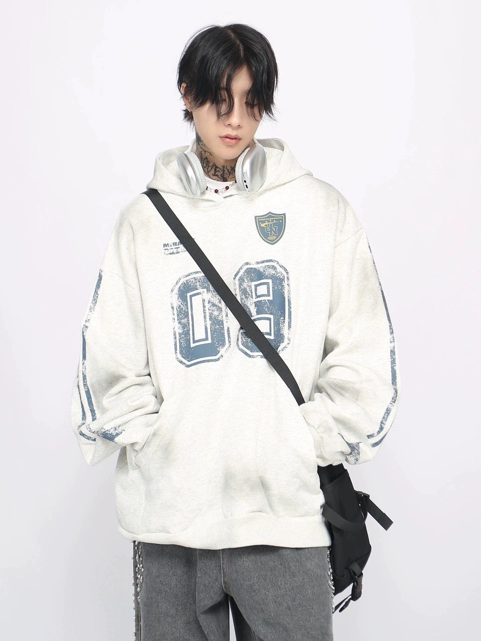 Oversize Sporty Pullover Hoodie WN8735