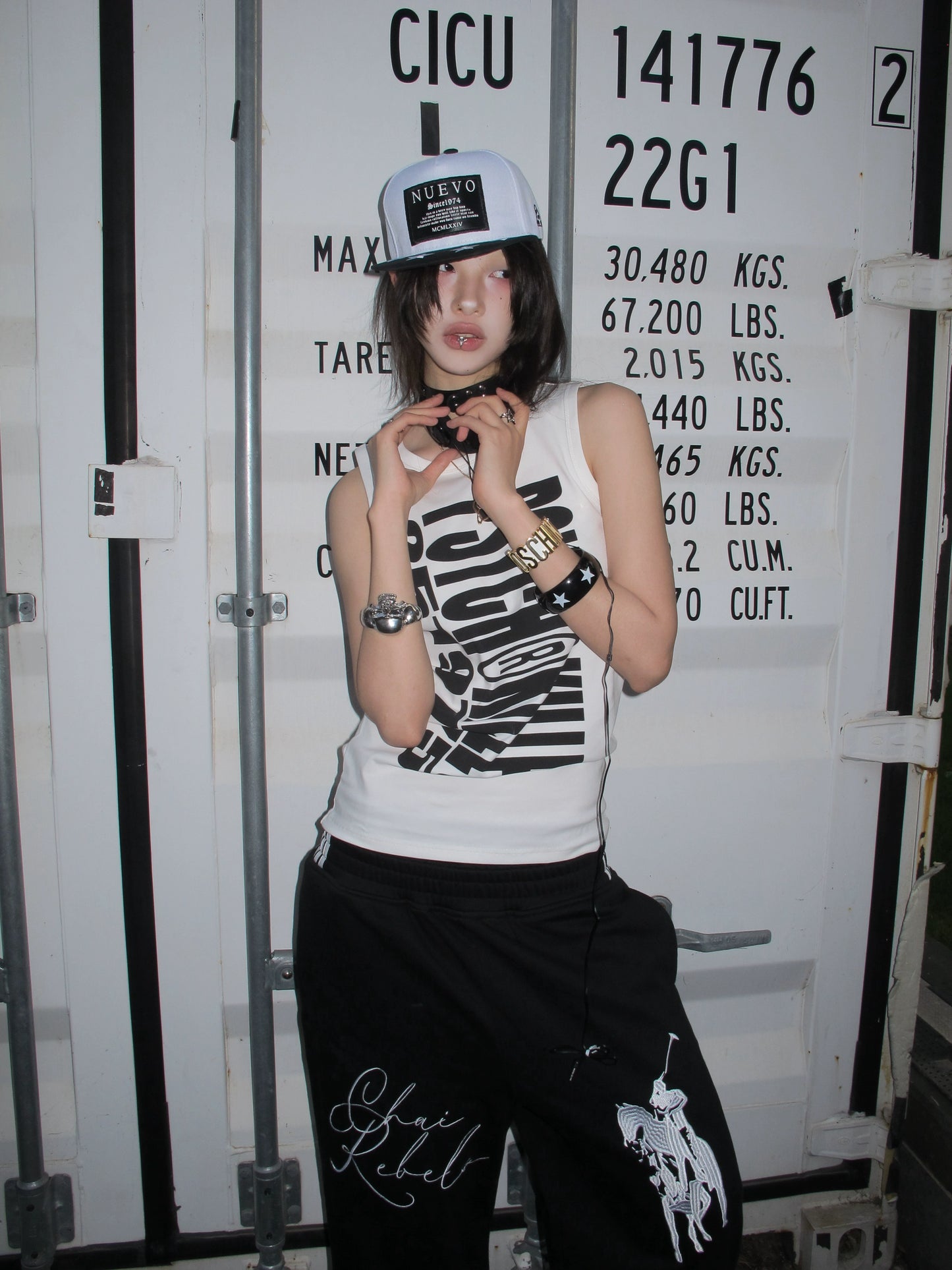 Number Print Ribbed Tank Top WN19067