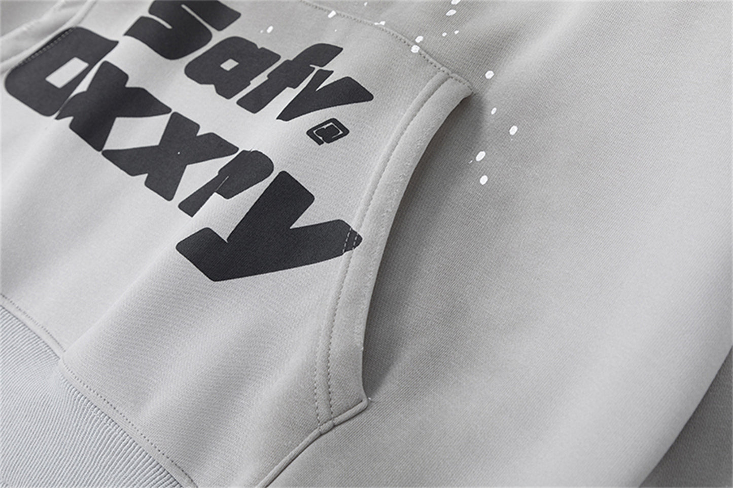 Letter Print Fleece Oversize Pullover Hoodie WN11195