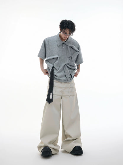 Multi-Collar Cotton Heavyweight Short Sleeve Polo Shirt WN18333