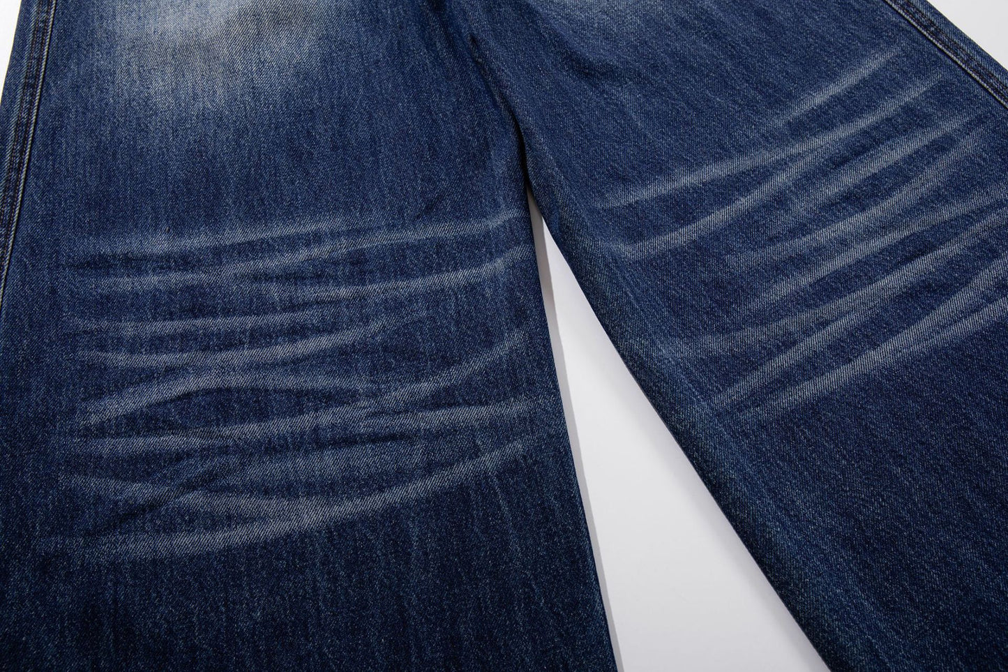 Star Print Curved Wide Leg Denim Jeans WN25727