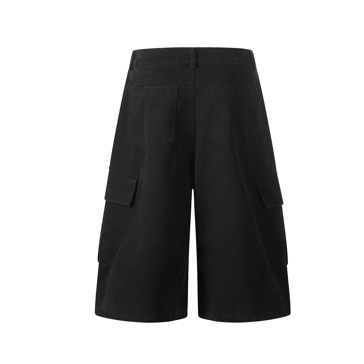 Metal Buckle Logo Print Cargo Cropped Half Pants WN25755