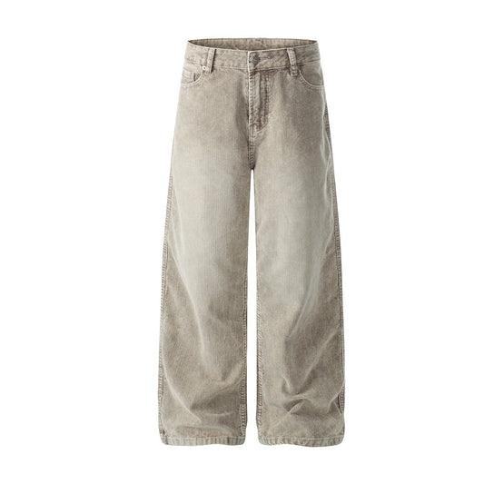 Washed Corduroy Straight Pants WN23064