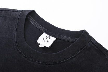 Washed Letter Short Sleeve T-Shirt WN14084