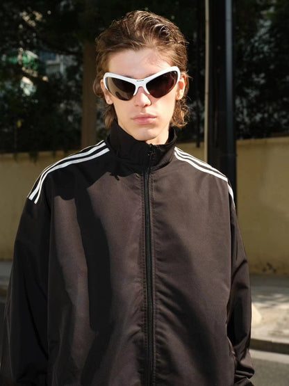 Stripe Oversize Nylon Jacket & Stripe Sporty Pants Setup WN21303