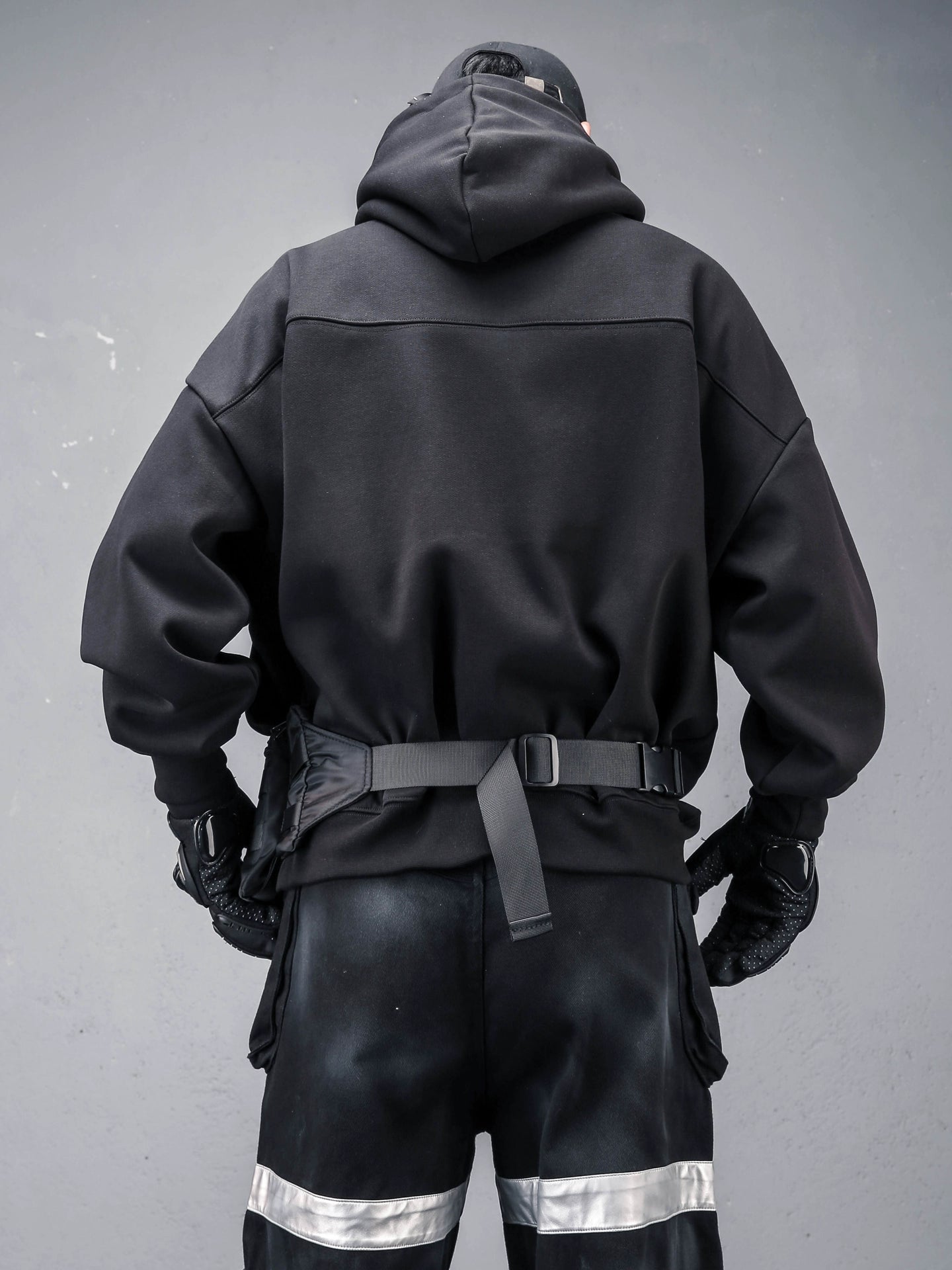 High-Neck Oversize Fleece Lining Hoodie WN22351