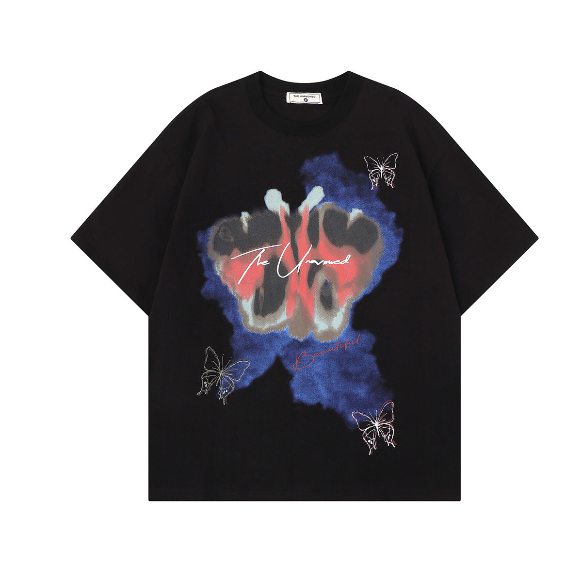 Butterfly Graphic Print Short Sleeve T-Shirt WN25493