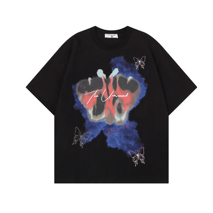 Butterfly Graphic Print Short Sleeve T-Shirt WN25493