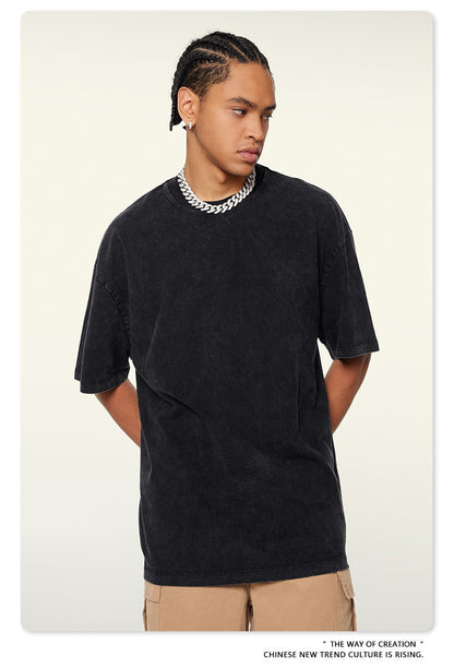 Washed Heavyweight Oversize Short Sleeve T-Shirt WN6078