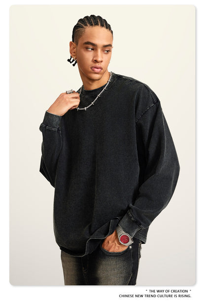 Oversize Washed Long-sleeve t-shirt WN6053