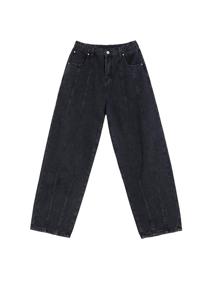 Washed Wide Leg Denim Jeans WN6765