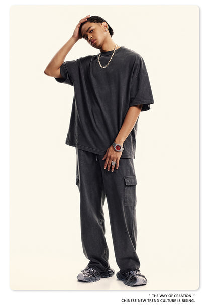 Wide-leg Thin Cargo Sweatpants WN6022
