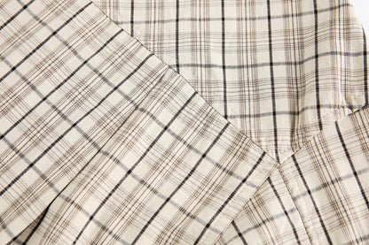 Plaid Letter Print Long Sleeve Shirt WN25410