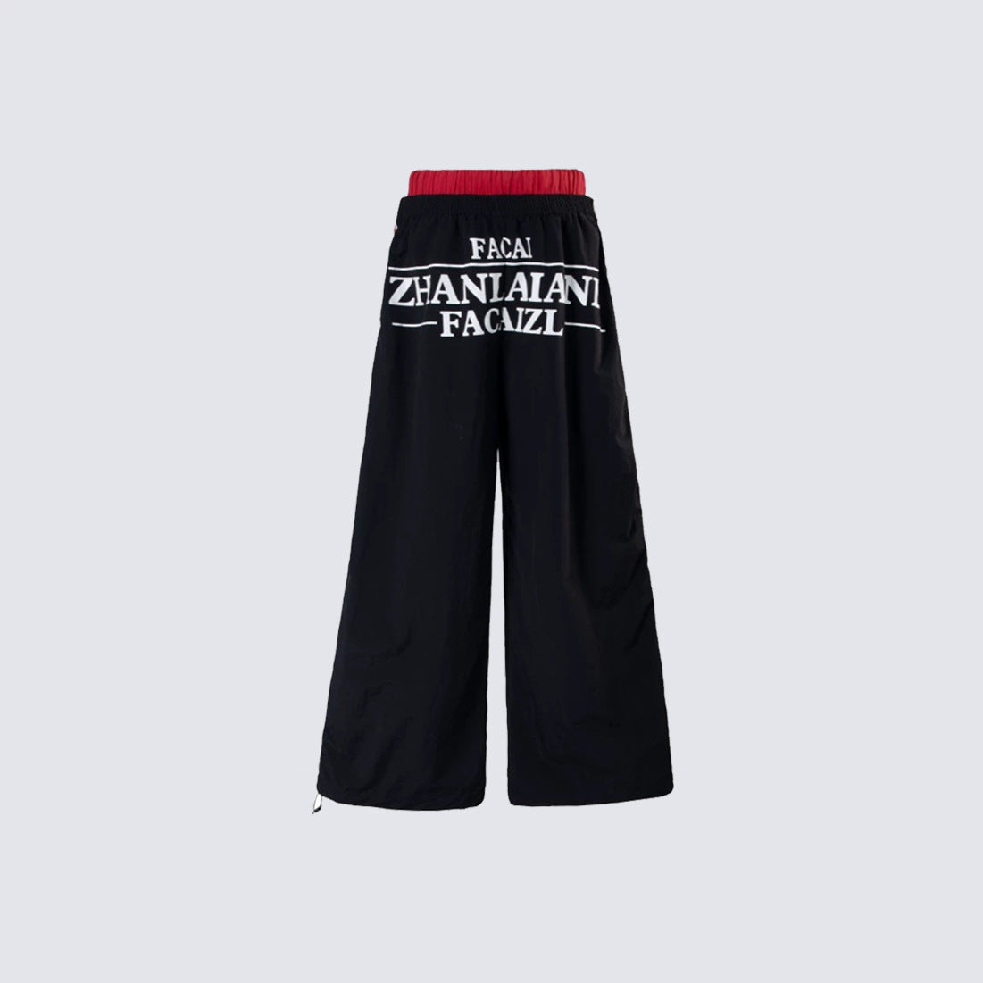 Double Waist Contrast Stripe Wide Leg Sweatpants WN28010