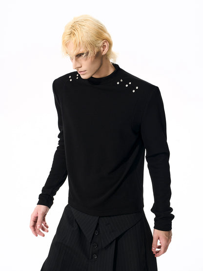 Half High-Neck Long Sleeve T-Shirt WN21787