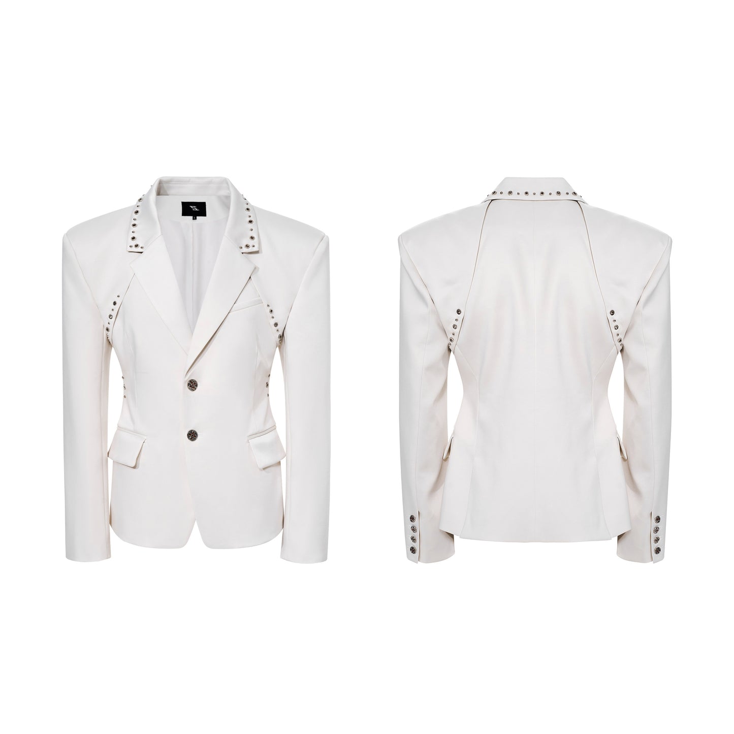 Deconstructed Waist-Cinched Tailored Jacket & Trousers Setup WN23274