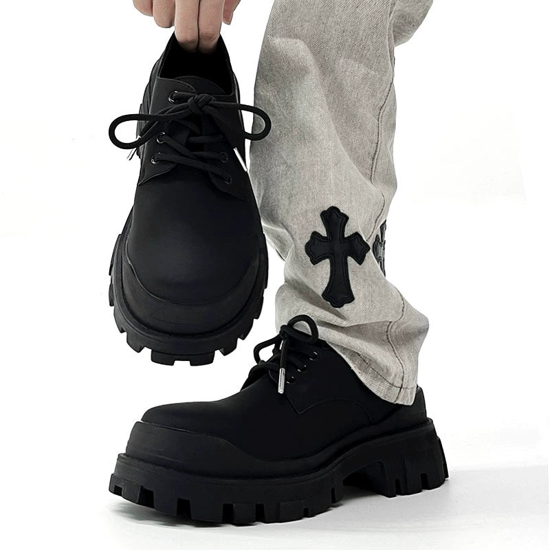 Platform Sole Leather Shoes WN19171