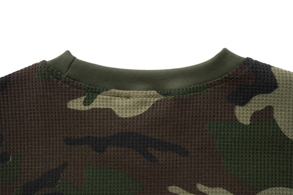 Camouflage Letter Graphic Long Sleeve T-Shirt WN27960