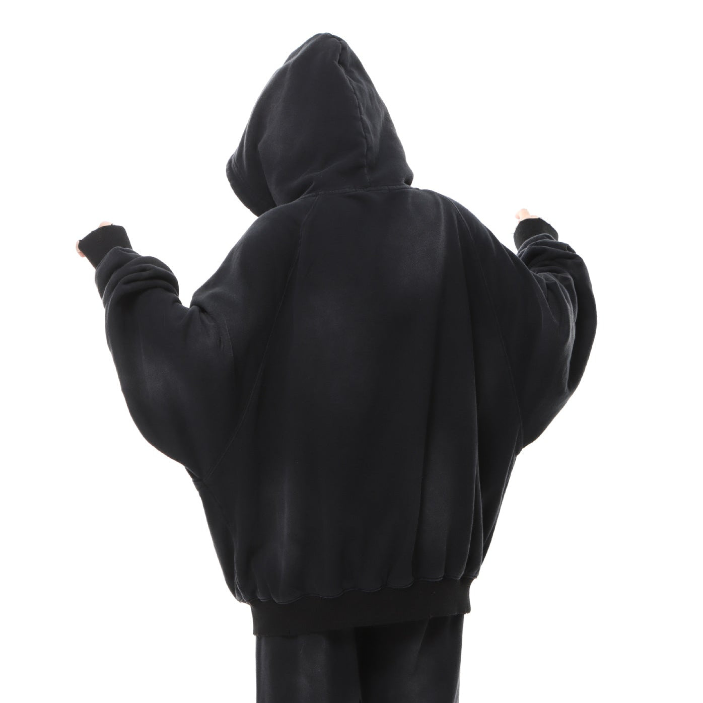 Heavyweight Washed Patch Embroidery Pullover Hoodie WN25660