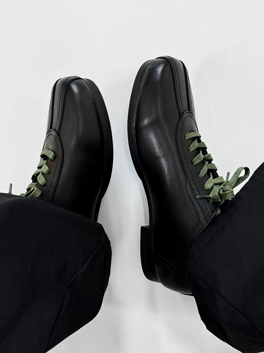 Soft Sole Flat Leather Derby Shoes WN19138