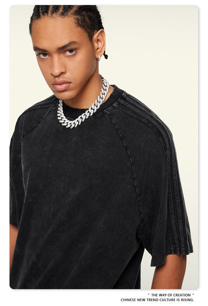 Oversize Washed Short-sleeve T-shirt WN6458