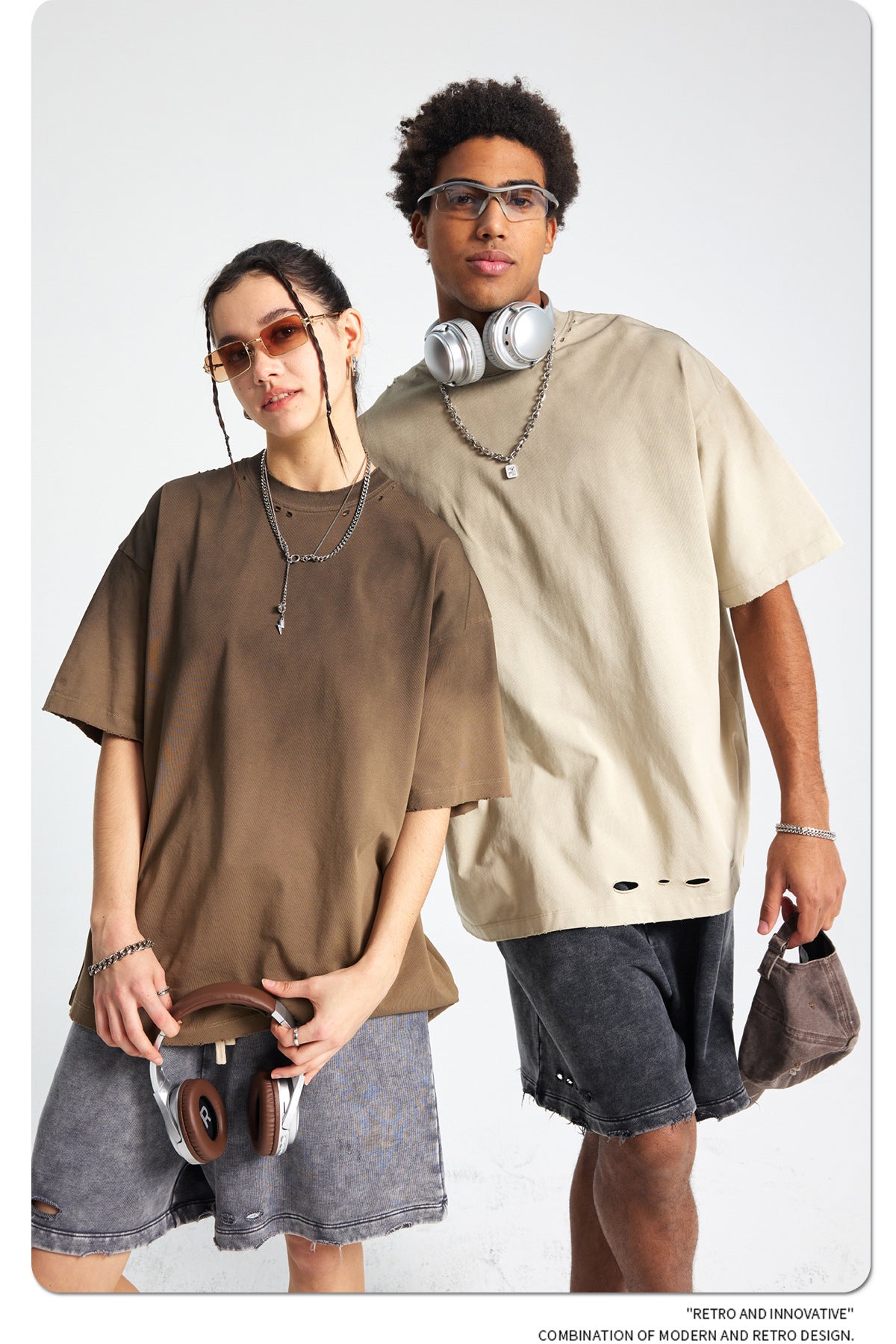 Spray Dye Damage Washed Short Sleeve T-Shirt WN16274