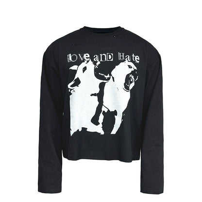 Dog Print Long Sleeve T-shirt WN8561