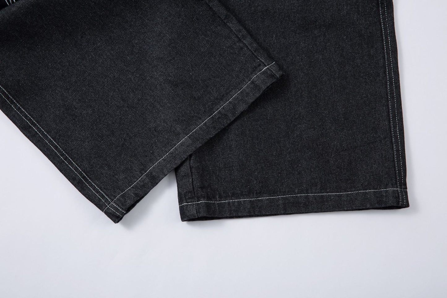 Graphic Embroidery Wide Leg Denim Jeans WN16200