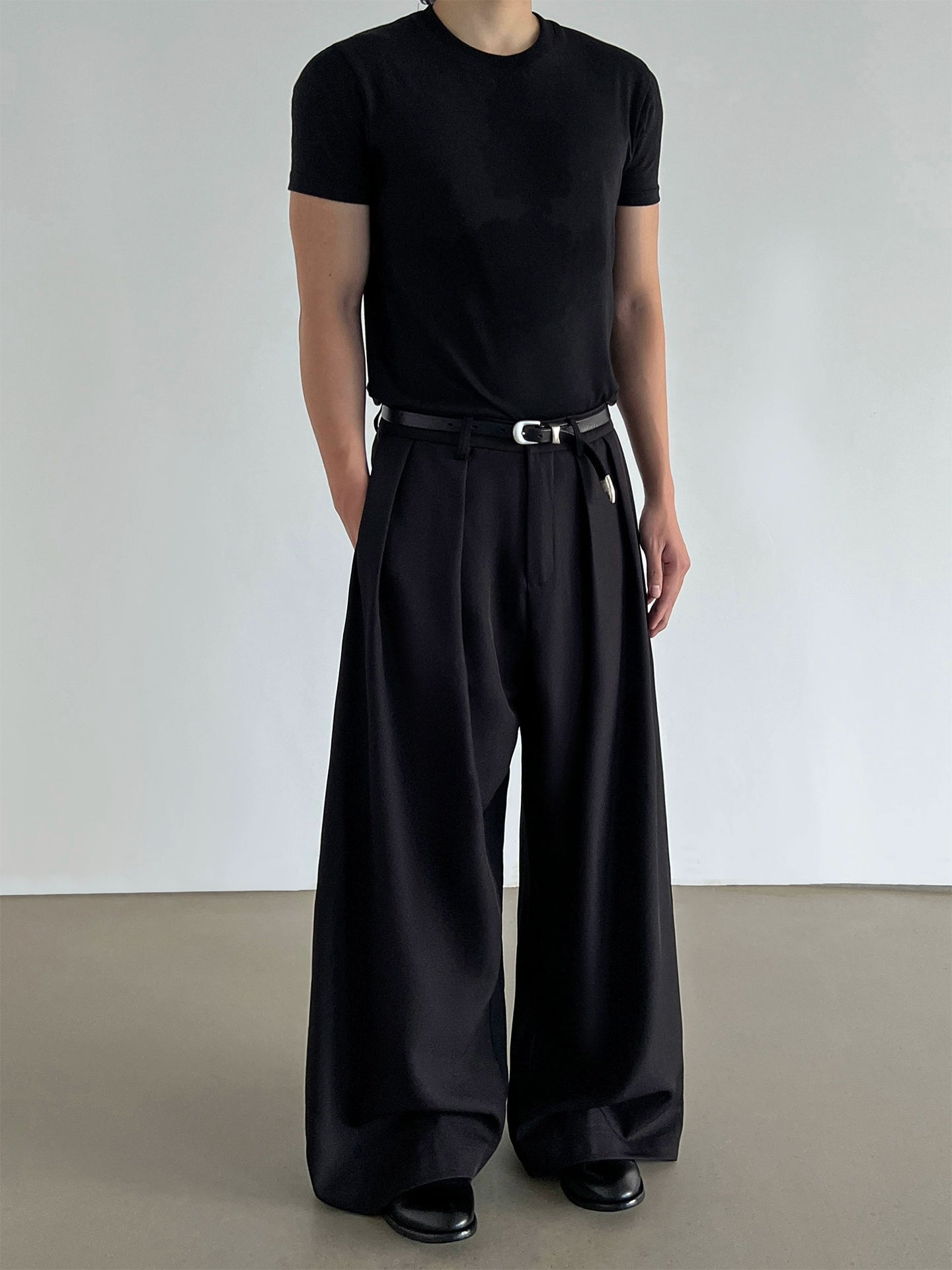 Pleats Wide Leg Trousers WN21439