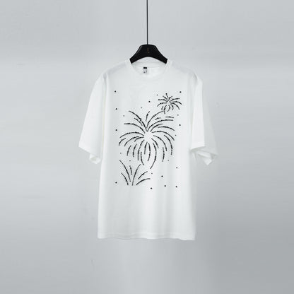 Firework Studs Design Short Sleeve T-Shirt WN23626