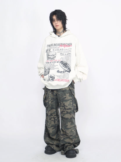 Fun Letter Print Oversize Hoodie WN8383