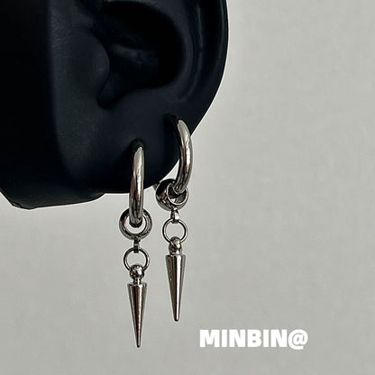 Titanium Steel Hoop Earrings WN19243