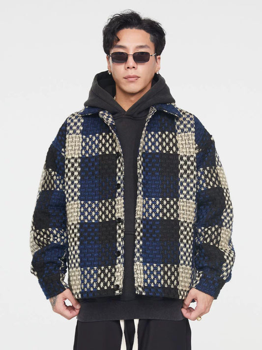 Plaid Tweed Oversize Jacket WN12208